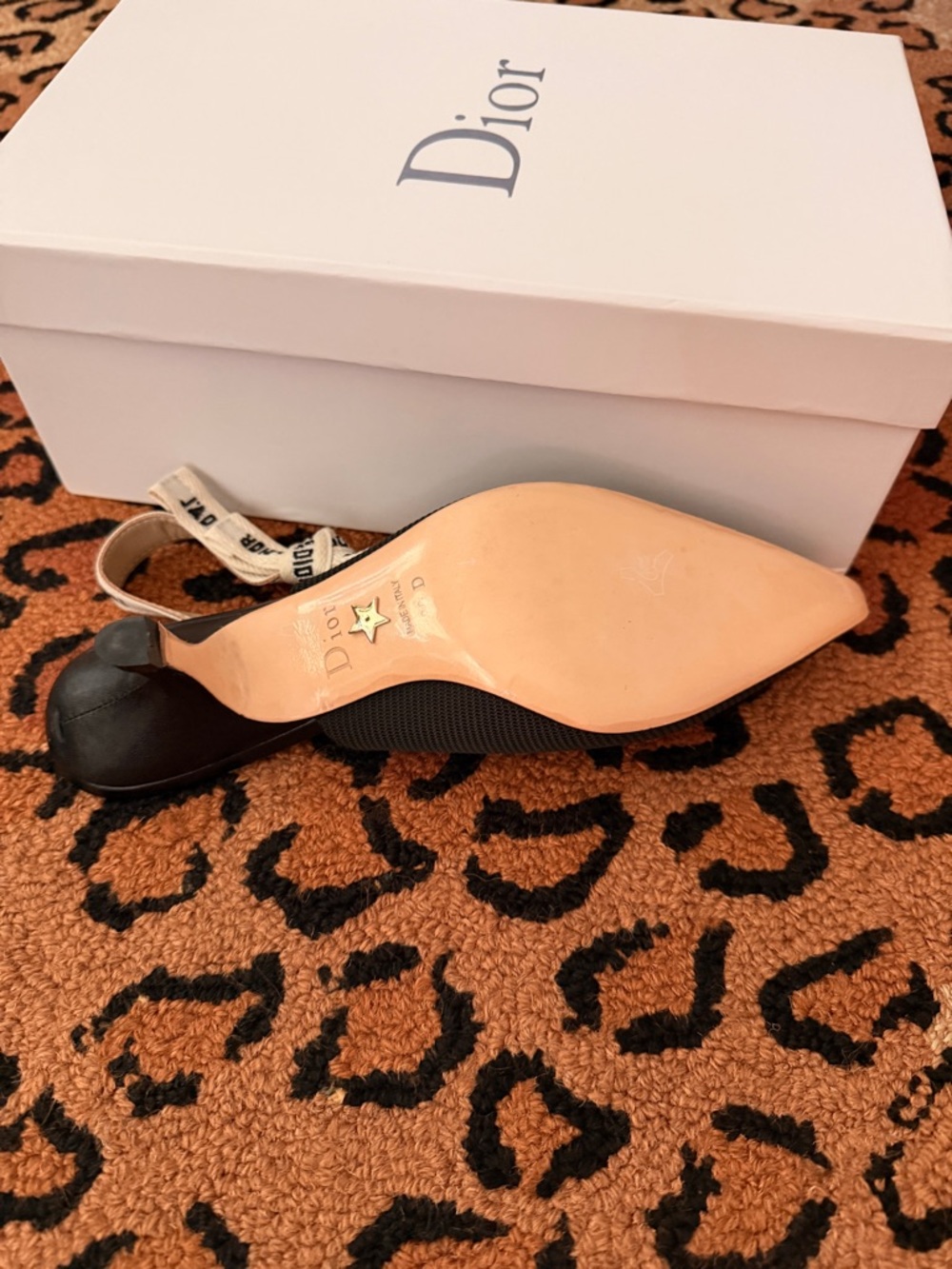 Dior Black J'Adior Slingback Pumps size 7.5 - Picture 8 of 9